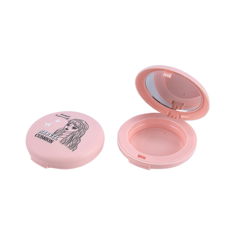 Mataas na kalidad na vintage pcr pink 55mm blush cushion compact case