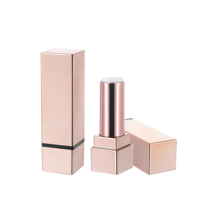 fancy rosa firkantet leppestiftbeholder emballasjerør
