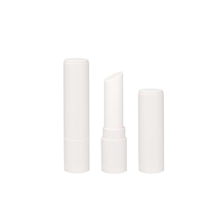 Tub de llapis de llavis blanc rodó biodegradable de plàstic ecològic