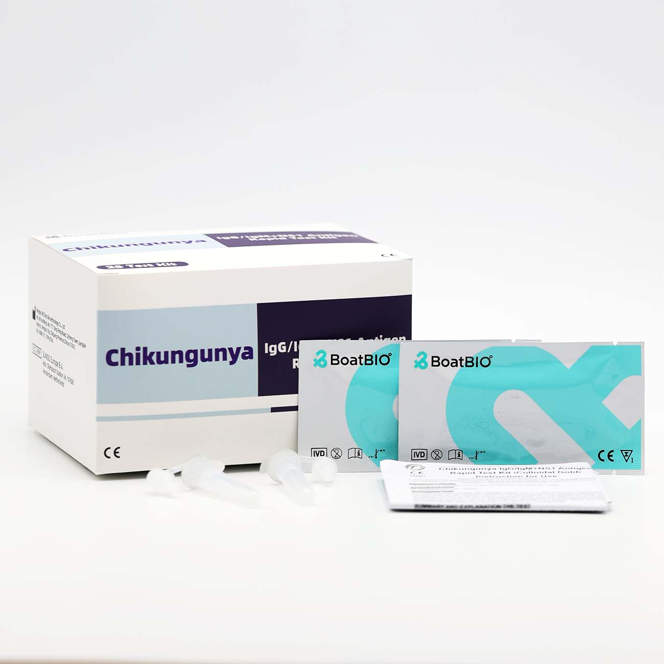 Kit de prueba rápida de antígeno Chikungunya IgG/IgM+NS1 (oro coloidal)