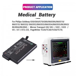 Batteria intelligente per l'equipaggiu medicale ME202c/EK Goldway G50-80, trasportu Micron GX+