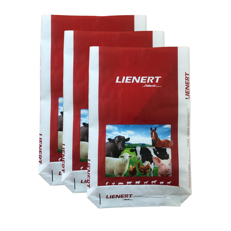Industrial block bottom poly woven sack 25kg feed bag Featured Image