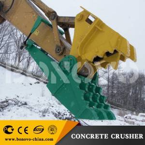 BONOVO customizable hydraulic concrete pulverizer machine for earthmoving