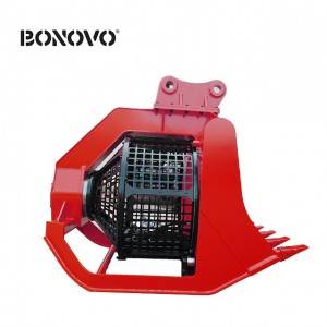 BONOVO independently designed and produced rotary screening bucket suitable for 1-50t excavators
