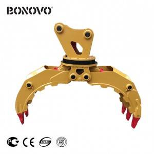 BONOVO factory direct sale hydraulic 360 degree rotary grapple with aftersale service