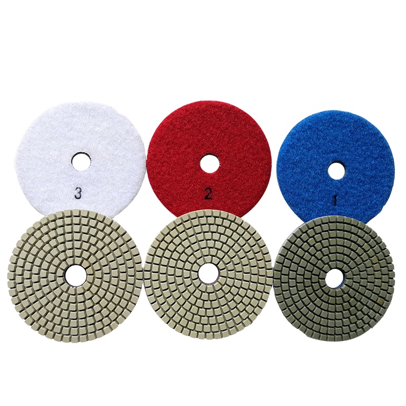 Wet use 3 step diamond polishing pads for granite marble and stone