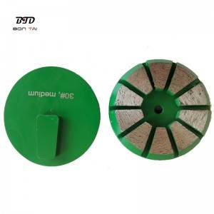 3″ Terrco Diamond grinding pad with redi-lock backing
