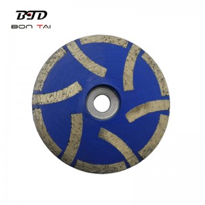 Resin filled diamond grinding cup wheel for stone