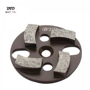 3 inch multi-functional round magnetic diamond grinding disc with 4 segments