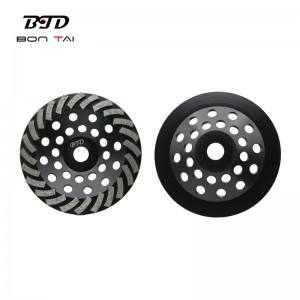 China high qualtiy 7 inch diamond turbo cup concrete grinding wheel