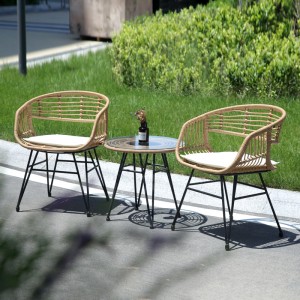 New Arrival Deluxe 3 бр мебели за бистро от поцинкована стомана курортен и семеен хан балконски комплект