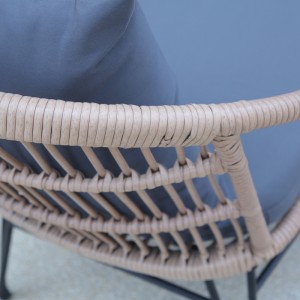 Комплет столчиња за трпезариска маса за мебел за длабоко седење, ратан за надворешен двор