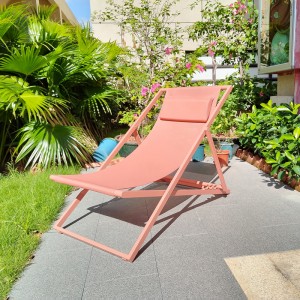 Cambra de terrassa ajustable: cadira reclinable plegable