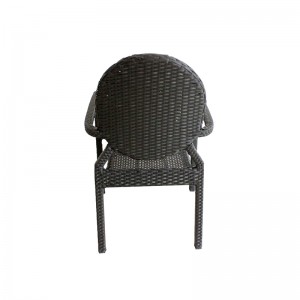 Krzesło wypoczynkowe z czarnego rattanu Meble restauracyjne R-yard