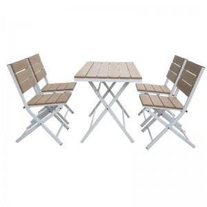 Ensemble de 5 chaises de table à manger pliantes en polywood