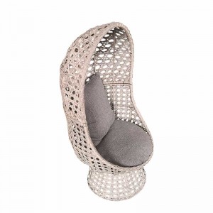 Grozāmais Cocoon Egg Chair-rotangpalmas rotējošs olu krēsls