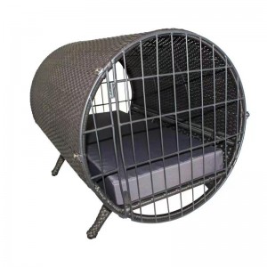 Cylinder Pet Crate rattan pet cage-indoor/outdoor