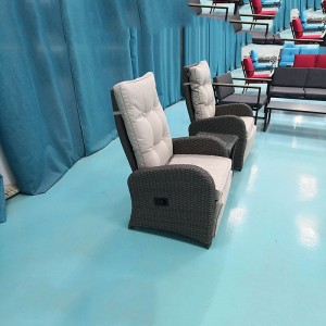 Furnitur taman Sunbed-Chaise lounge rotan kursi malas