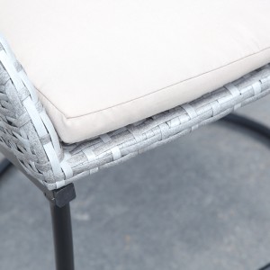 Мини-барный стул с эффектом искусственного поли ротанга и подлокотником