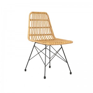 Accent style Natural Rattan Latin America restaurant dining armless chair