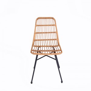 Rattan dining chair stackable chair