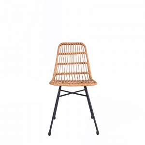 Rattan dining chair stackable chair