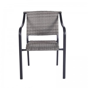 Accent outdoor dining chair - Stacking wicker armchair
