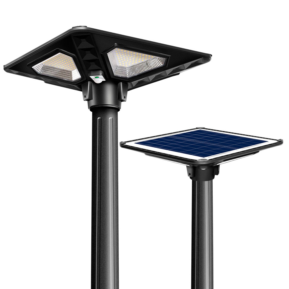 Квадратна слънчева градинска лампа със среден размер за природни приложения – BS FD 04