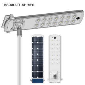 Integrierte All-in-One-Solarstraßenlaterne mit hoher Helligkeit und automatischer Reinigungsfunktion der BS-AIO-TL-Serie