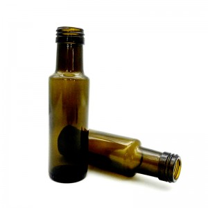 Botella redonda de aceite de oliva de 125 ml