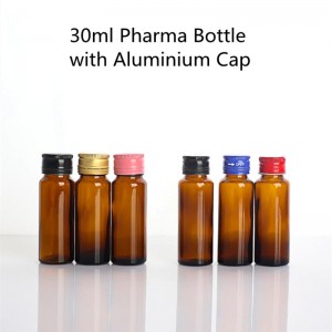 30 ml farmaceutická sklenená fľaša