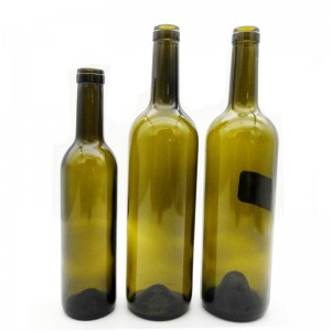 Garrafa de vidro Bordeaux com gargalo de cortiça 500ml