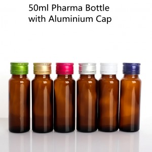 Szklana butelka z płynem doustnym o pojemności 50 ml