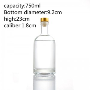 100-1000ML botlolo ea Vodka