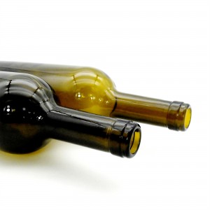 750 ml Antiikkivihreä Bordeaux-pullo