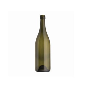 Sticlă de vin verde Burgundy cu capac cu șurub de 750 ml