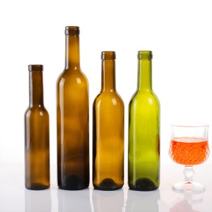 750 ml zelená sklenená fľaša na víno/whisky