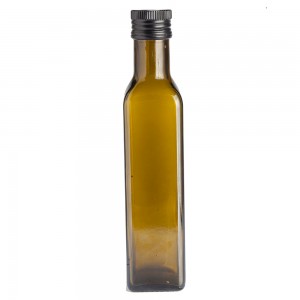 Štvorcová sklenená fľaša na olivový olej Marasca 250 ml