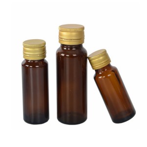 Botol Kaca Obat Amber kanggo Minuman Energi