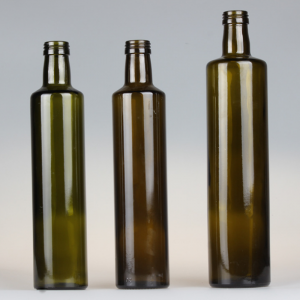 Botella de vidrio vacía de forma redonda 250ml para aceite de oliva