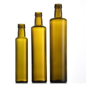 Shishe qelqi e zbrazët në formë të rrumbullakët 250 ml për vaj ulliri