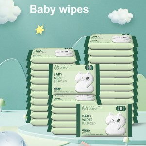 Toallitas húmedas orgánicas para bebés de etiqueta privada de 10 piezas para limpieza