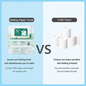 Bioloģiski noārdāmas tualetes papīra mitrās salvetes ar dubultu vāku, lai novērstu ūdens iztvaikošanu