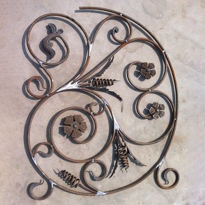 Factory Promotional Ornamental Wrought Iron Scrolls - Metal Luxury Wrought Iron Stair Railing  – Boya