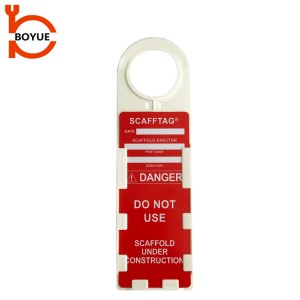 Étiquette de support d'échafaudage de sécurité en plastique KT-01