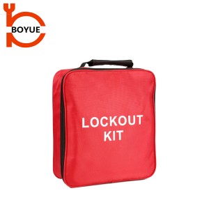Saugos raudona asmeninio elektros blokavimo rinkinio užrakto krepšys TLB-04