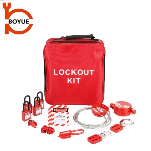 Saugos raudona asmeninio elektros blokavimo rinkinio užrakto krepšys TLB-04