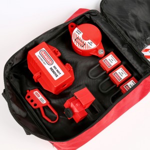 Safety Red çanta e kyçjes personale e kompletit të mbylljes elektrike TLB-04