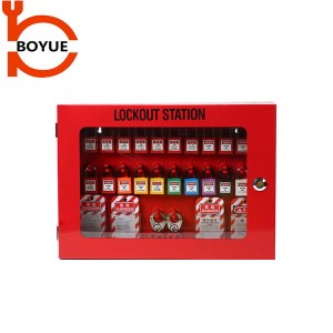 Boyue Industrial Red Steel Management Lockout Station ប្រអប់ចាក់សោរ GL-07
