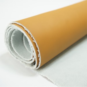 Eco nappa gandum kain solvent free silikon kulit noda resistance PU kulit imitasi kanggo perabot upholstery